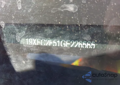 2016 Honda Civic Lx from USA, damaged, VIN 19XFC2F51GE226565